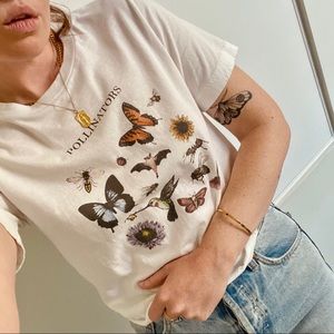 Butterfly graphic tee S